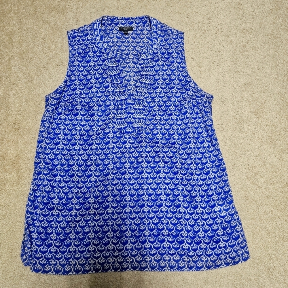 Talbots Petites - Blue & White Women's Blouse - SP